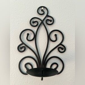 Elegant Black Metal Wall Sconce